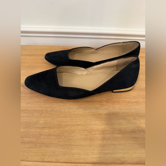 Ann Taylor Black Suede Flats - Picture 1 of 6